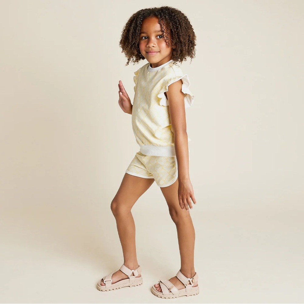 Miles the Label Kids' Scallop Print Organic Cotton Set - Size 10Y